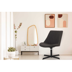 Sedia da Lounge Granby grigio scuro