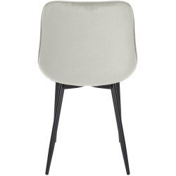 Chaise Springs velours crème