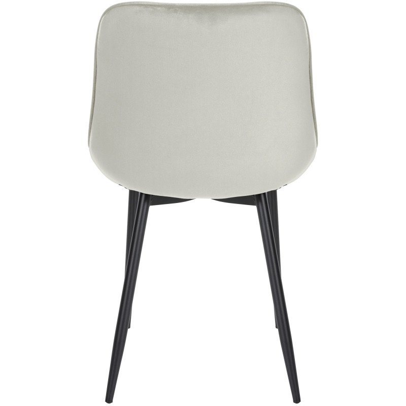 Chaise Springs velours crème