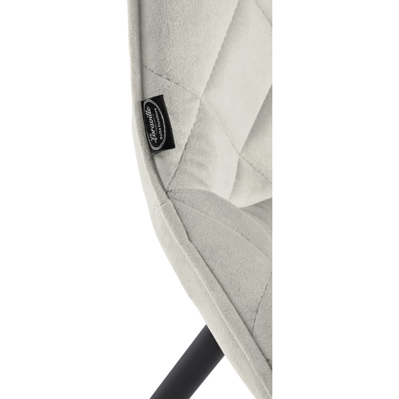 Chaise Springs velours crème