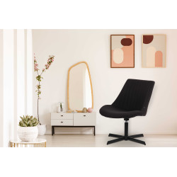 Sedia da Lounge Granby nero