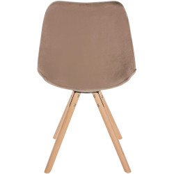 Chaise Sofia ronde en velours brun