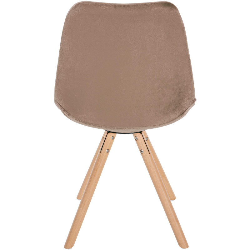 Chaise Sofia ronde en velours brun