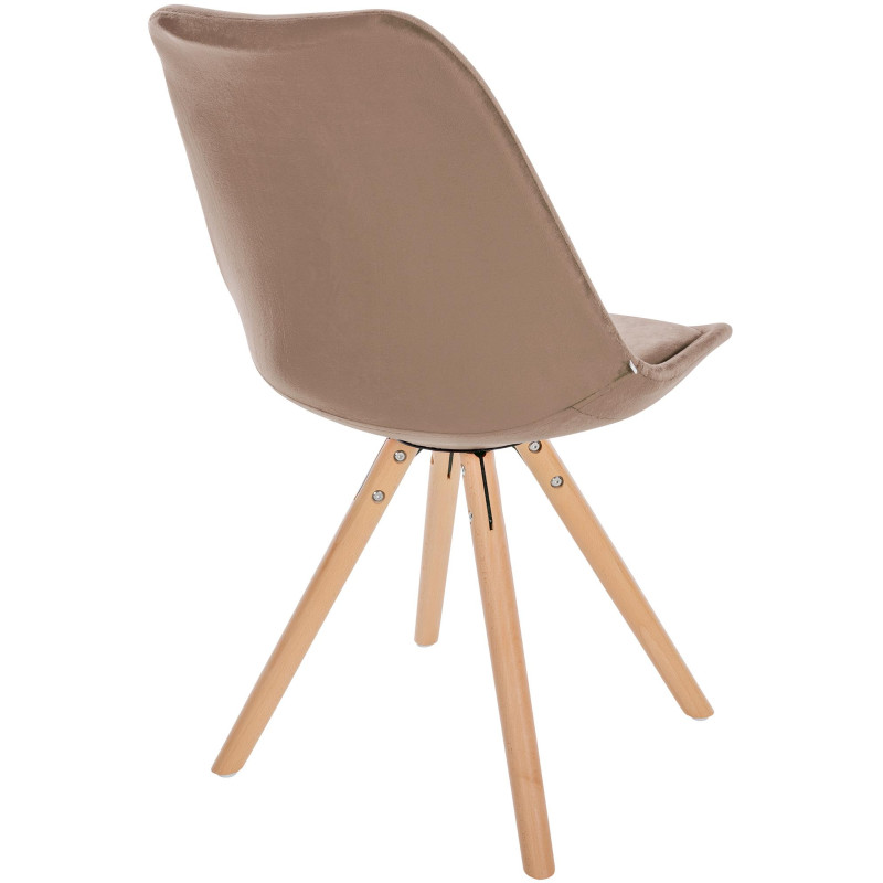 Chaise Sofia ronde en velours brun
