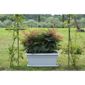 Bac a fleur rectangulaire MEDITERRANEO - 110L - 100 cm - Stone grey