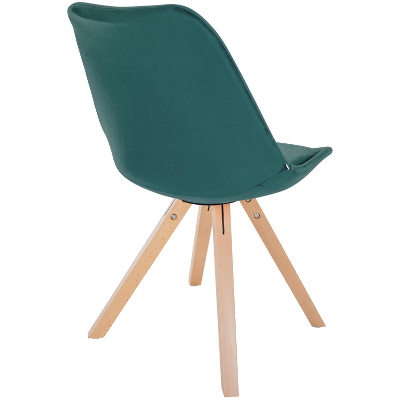 Chaise Sofia Velours Carrée vert