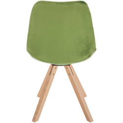 Chaise Sofia Velours Carrée vert clair