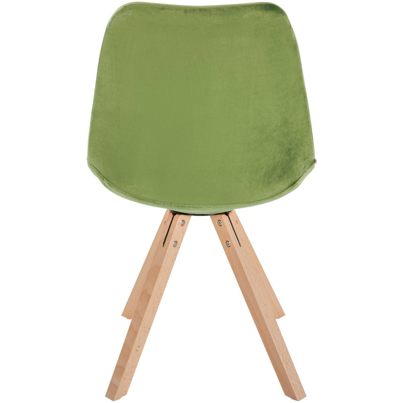 Chaise Sofia Velours Carrée vert clair
