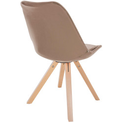 Chaise Sofia Velours Carrée brun