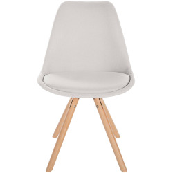 Chaise Sofia en tissu ronde crème