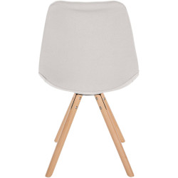 Chaise Sofia en tissu ronde crème
