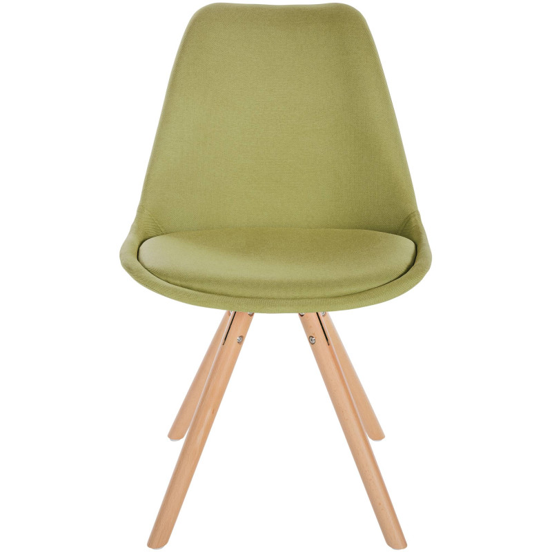 Chaise Sofia en tissu ronde vert