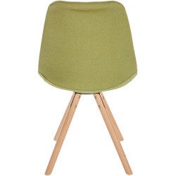 Chaise Sofia en tissu ronde vert