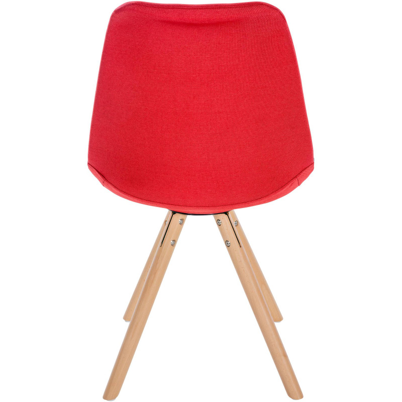 Chaise Sofia en tissu ronde rouge