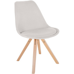 Chaise Sofia en tissu Carré...