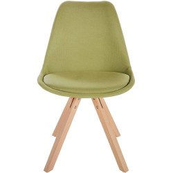 Chaise Sofia en tissu Carré vert