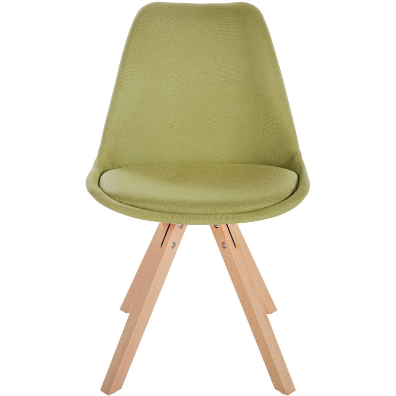 Chaise Sofia en tissu Carré vert