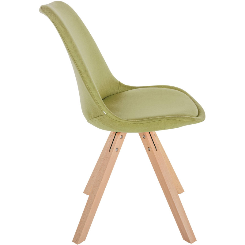 Chaise Sofia en tissu Carré vert