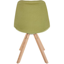 Chaise Sofia en tissu Carré vert