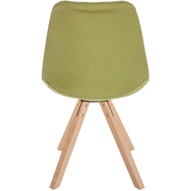 Chaise Sofia en tissu Carré vert