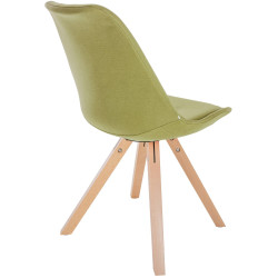 Chaise Sofia en tissu Carré vert