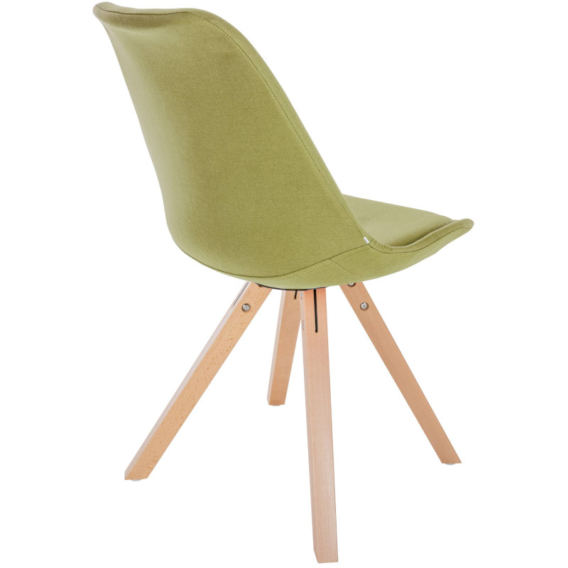 Chaise Sofia en tissu Carré vert