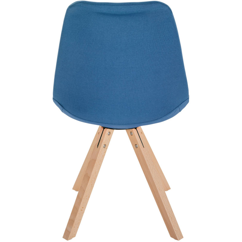 Chaise Sofia en tissu Carré bleu