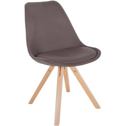 Chaise Sofia en tissu Carré...