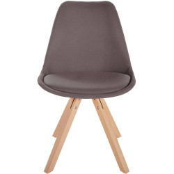 Chaise Sofia en tissu Carré taupe