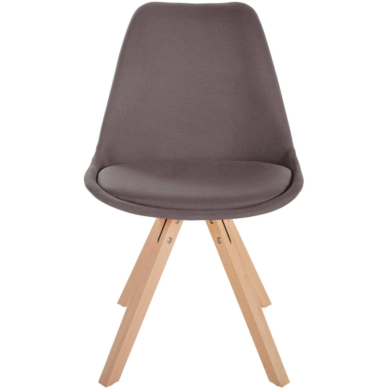 Chaise Sofia en tissu Carré taupe