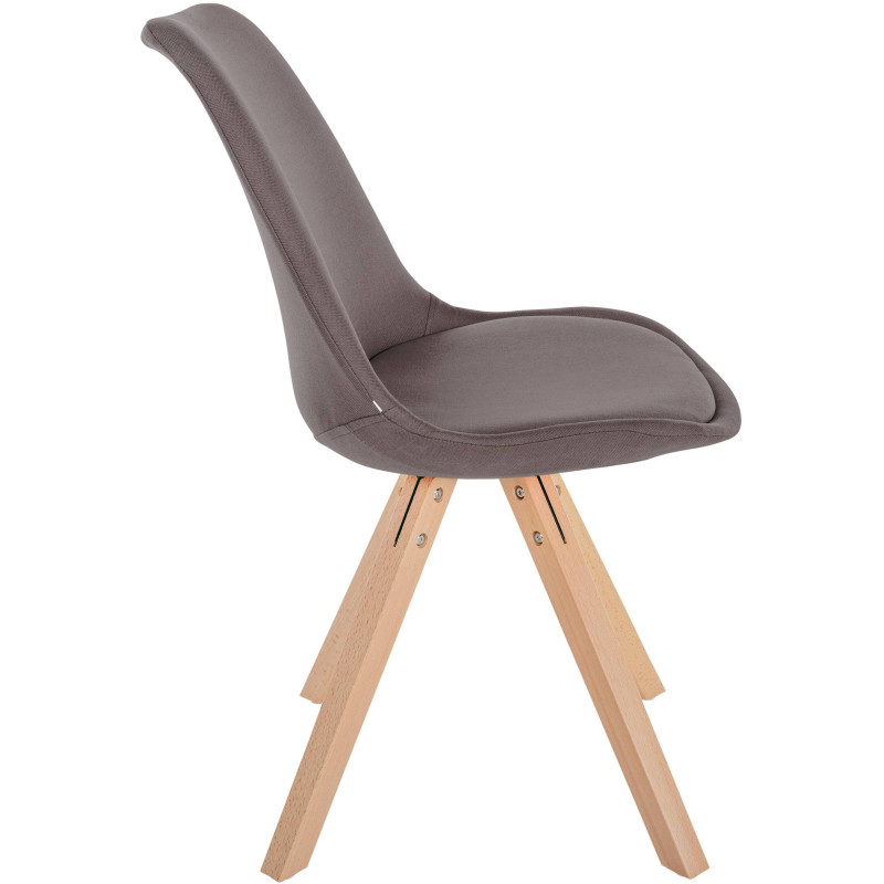 Chaise Sofia en tissu Carré taupe