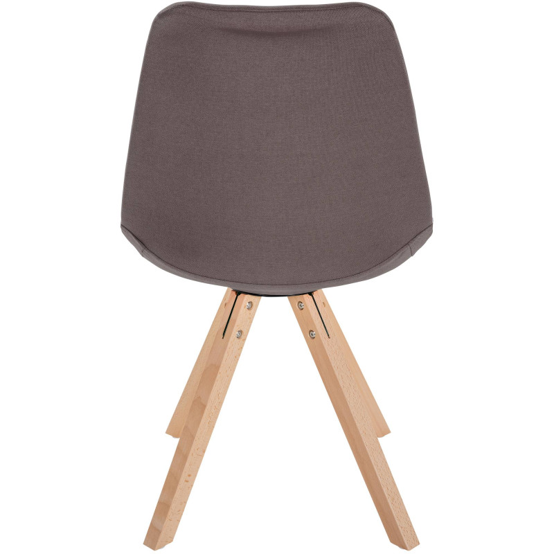 Chaise Sofia en tissu Carré taupe