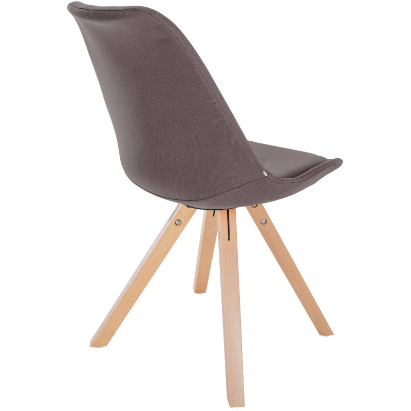 Chaise Sofia en tissu Carré taupe