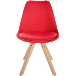 Chaise Sofia en tissu Carré rouge