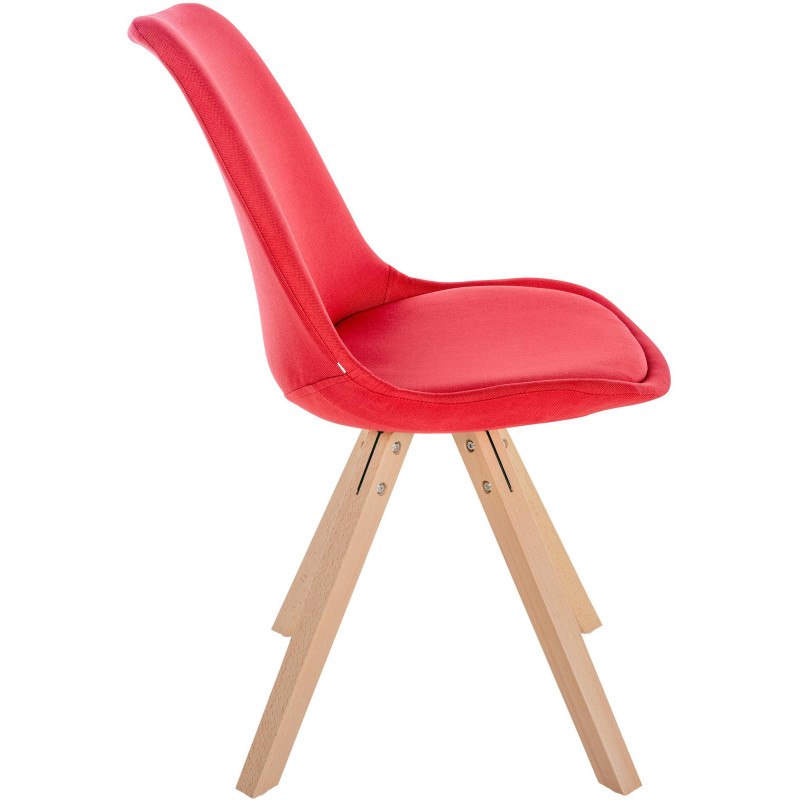 Chaise Sofia en tissu Carré rouge