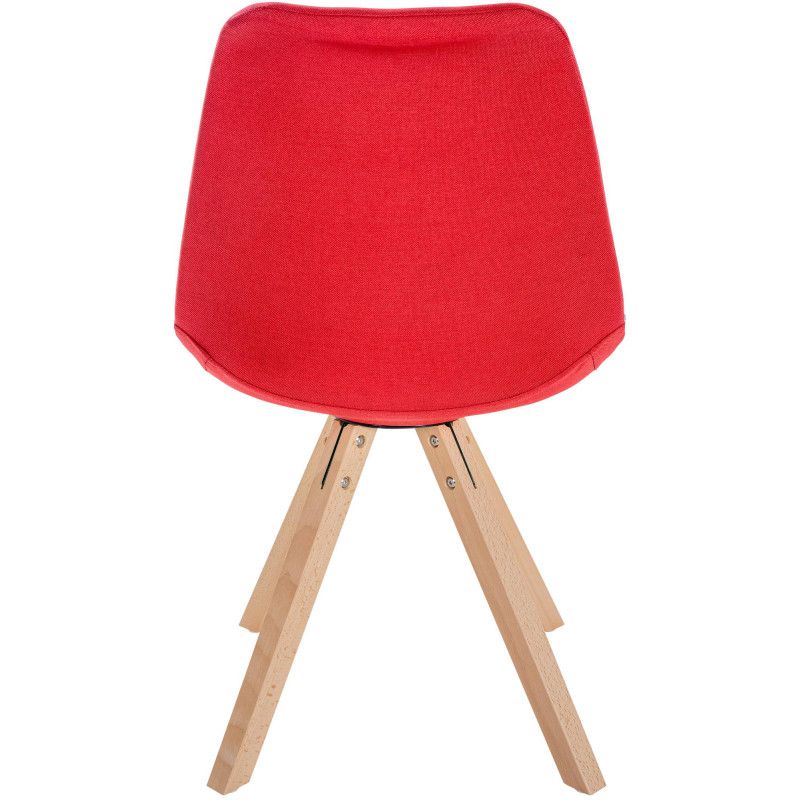 Chaise Sofia en tissu Carré rouge