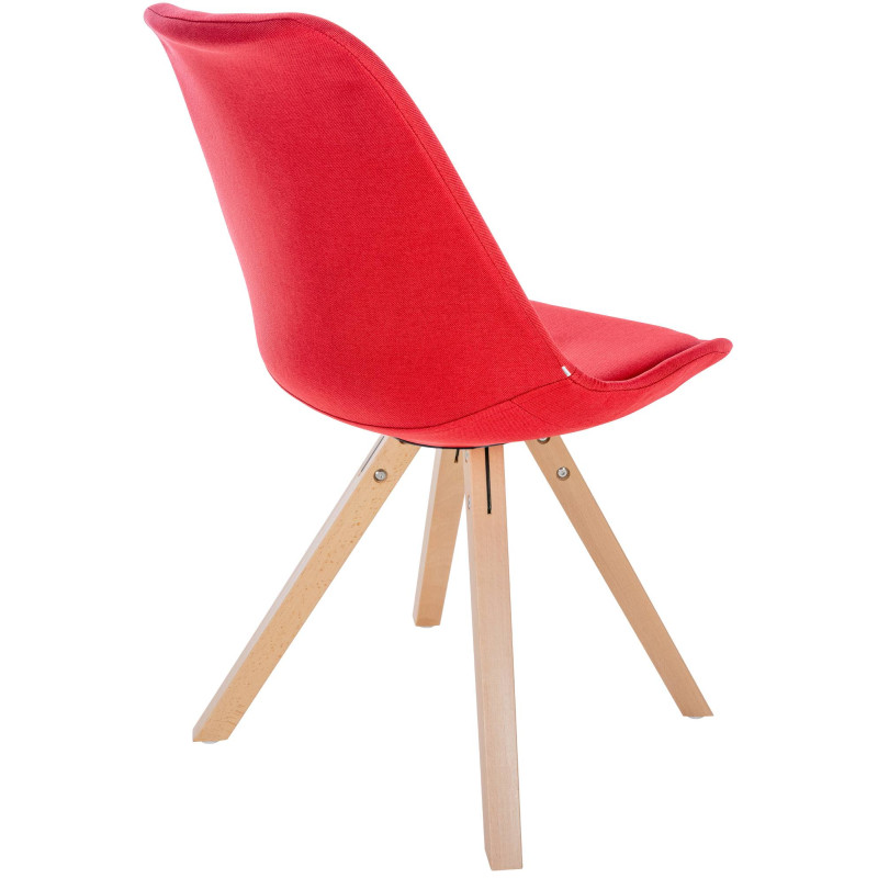 Chaise Sofia en tissu Carré rouge