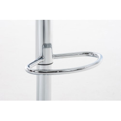 Lot de 2 tabourets de bar Hoover en plastique chromé blanc