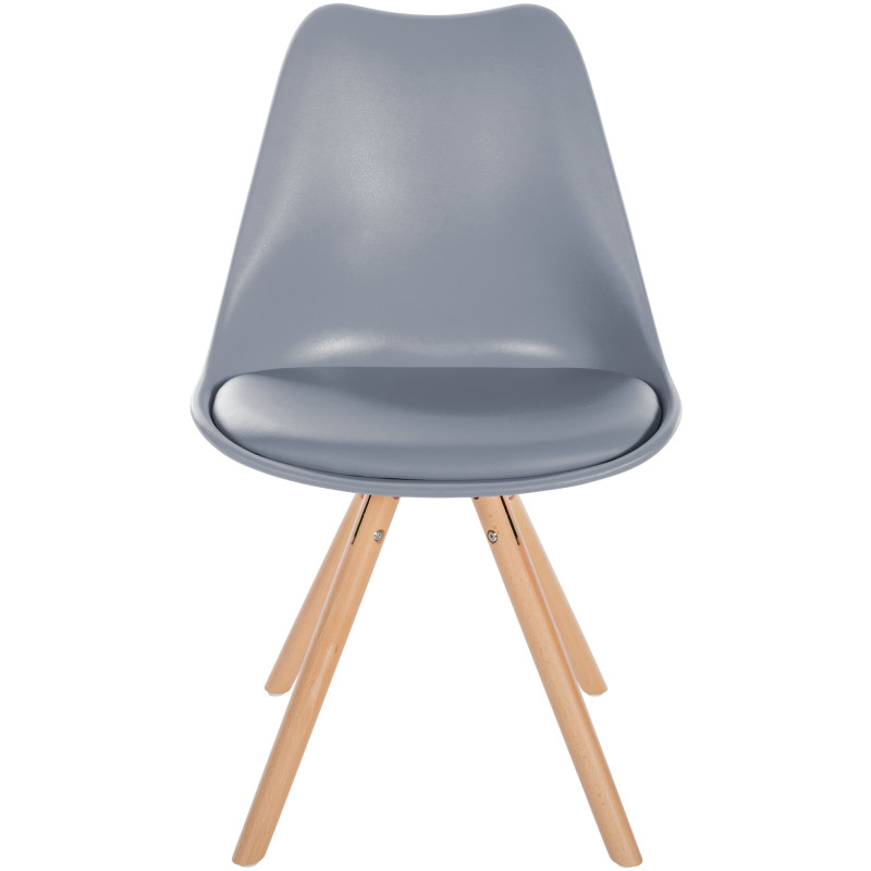 Chaise Sofia ronde en plastique gris