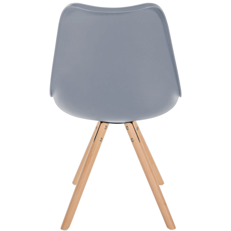 Chaise Sofia ronde en plastique gris