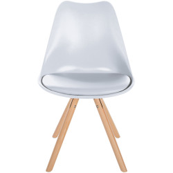 Chaise Sofia ronde en plastique blanc