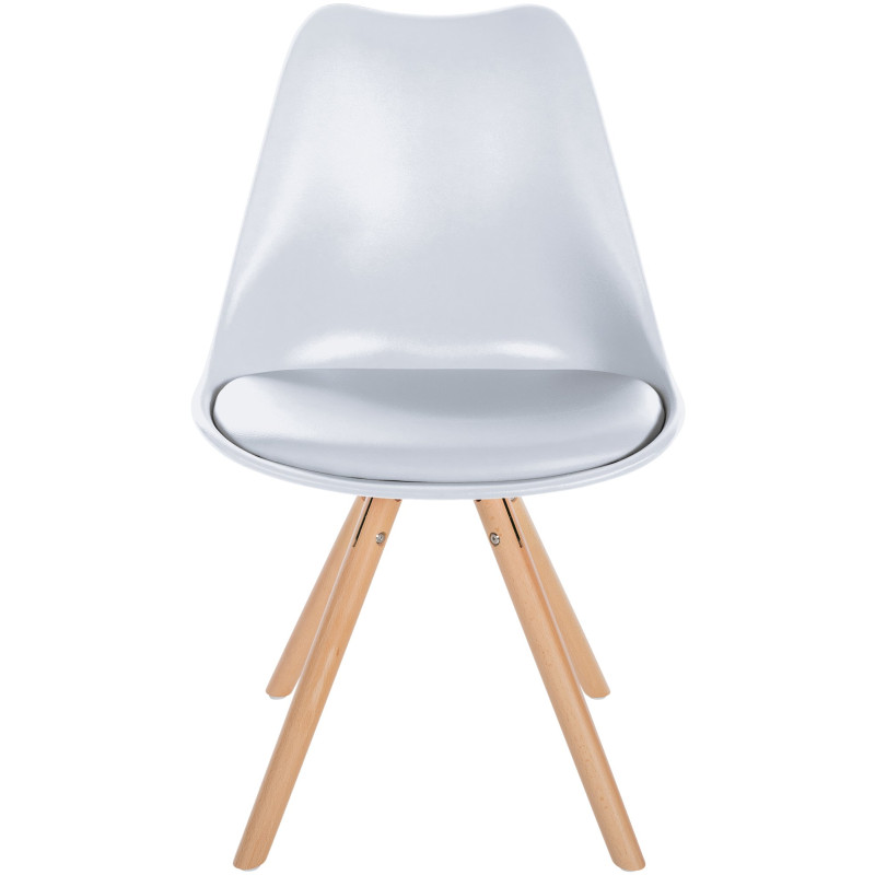 Chaise Sofia ronde en plastique blanc