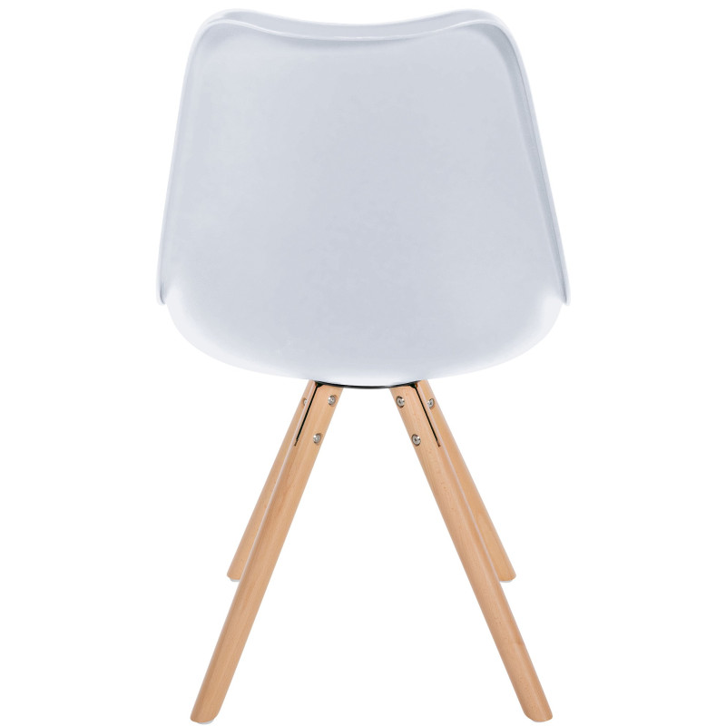 Chaise Sofia ronde en plastique blanc