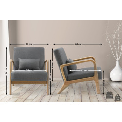 Fauteuil en tissu Hibbing