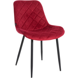 Chaise Springs velours rouge