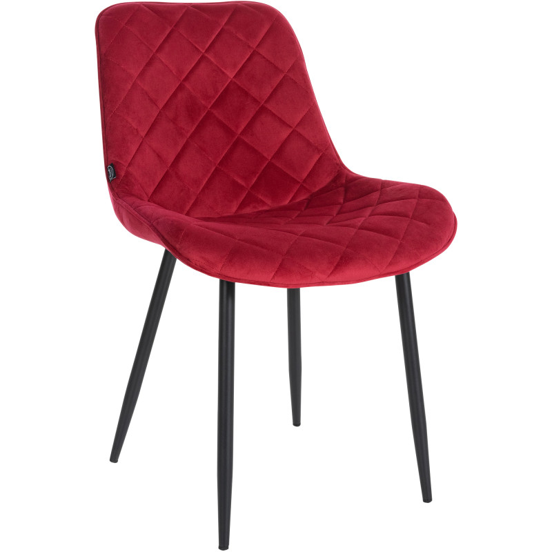 Chaise Springs velours rouge