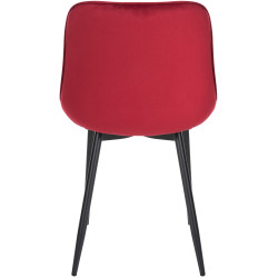 Chaise Springs velours rouge