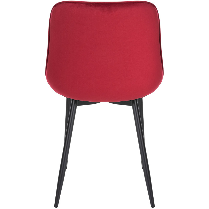 Chaise Springs velours rouge