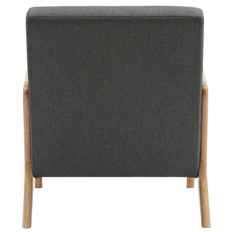 Sillón Hibbing con tapizado de tela Gris oscuro