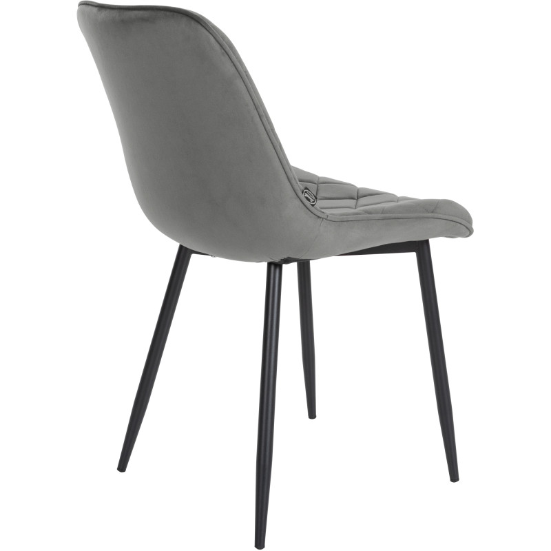 Chaise Springs velours gris